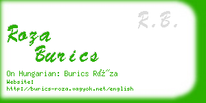 roza burics business card